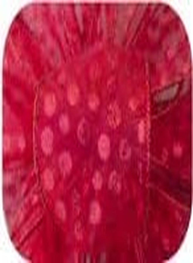 GiftWrap Etc. Red Glitter Polka Dots Sheer Ribbon- 2 1/2" x 50 Yards, Wired Edge, Valentine's Day, V-Day, Mother's Day, Wedding, Reception, Presents, Gift Basket, Gift Bow, Wreath, Garland, Fall, Christmas - Image 5